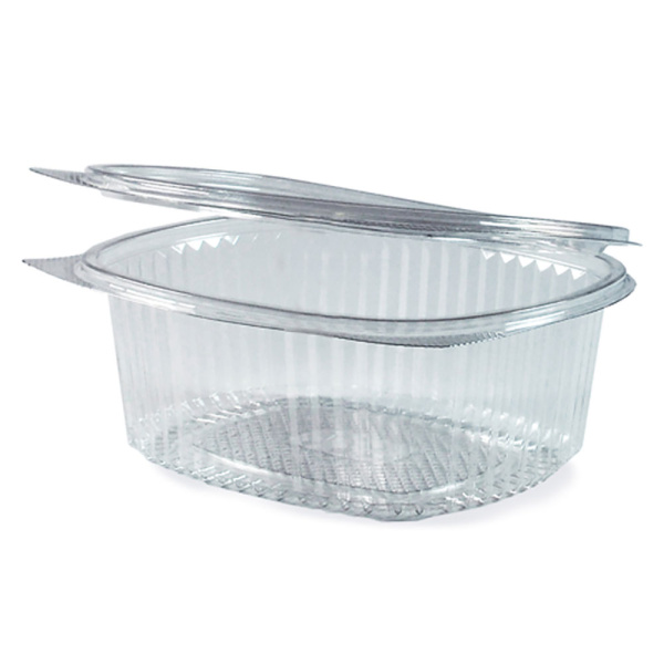Feinkostbecher oval klar mit Deckel 2000 ml PET (50 Stk.)
